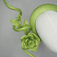 Floral Envy - *reduced worn once. Green paisissal 3D headband with  rose vine and sculpted parisissal swirl