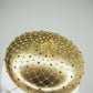 Glitz and glam - Leather button beret with crystals - gold