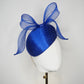 Cobalt Wind  -Cobalt  fabric face hugger  beret with embellished veiling detail and windswept crinoline (Copy) (Copy)
