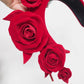 Red romance - Red velvet rose vin eon a red velvet 3d headband with quills