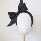 Tied in a bow -Black  3D headband with petite bow