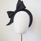 Tied in a bow -Black  3D headband with petite bow