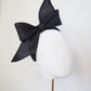 Tied in a bow -Black  3D headband with petite bow