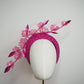 Blossom  - Magenta 3D headband with draping crystoform blossoms