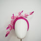 Blossom  - Magenta 3D headband with draping crystoform blossoms