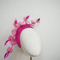 Blossom  - Magenta 3D headband with draping crystoform blossoms