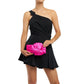 CHLOE TIE FRONT CLUTCH - Fuchsia