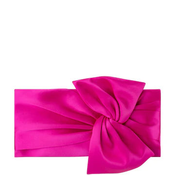 CHLOE TIE FRONT CLUTCH - Fuchsia