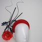Lone Pine Poppy - Vintage Straw cloth 3d headband with lone crystoform poppy.