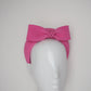 Bubblegum Barbie - Pink Velour fur felt with diamante detialing and bow on 3d headband.