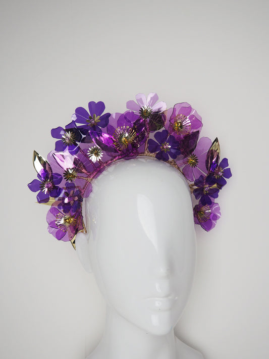 Royal Bouquet - Shades of purple crystoform flowers with a touch of gold.