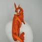 Tangerine Bloom - Orange 3D headband in Tinalak straw with sculptural orange swirl and hand-sculpted orange straw roses and buds