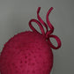 Raspberry Fling - Raspberry pink  knotted Jackie O pillbox with wired bow