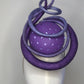 Violet Whirl - Purple leather percher with straw swirls in lilac shades