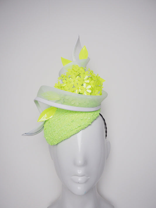 Bright and Light  - neon Allium Flower ball with crinoline swirl