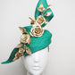 Best Foot Forward - Green Tinalak Swirl with Gold Leather Roses