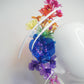 Rainbow Connection - Rainbow crystoform headband with White quills