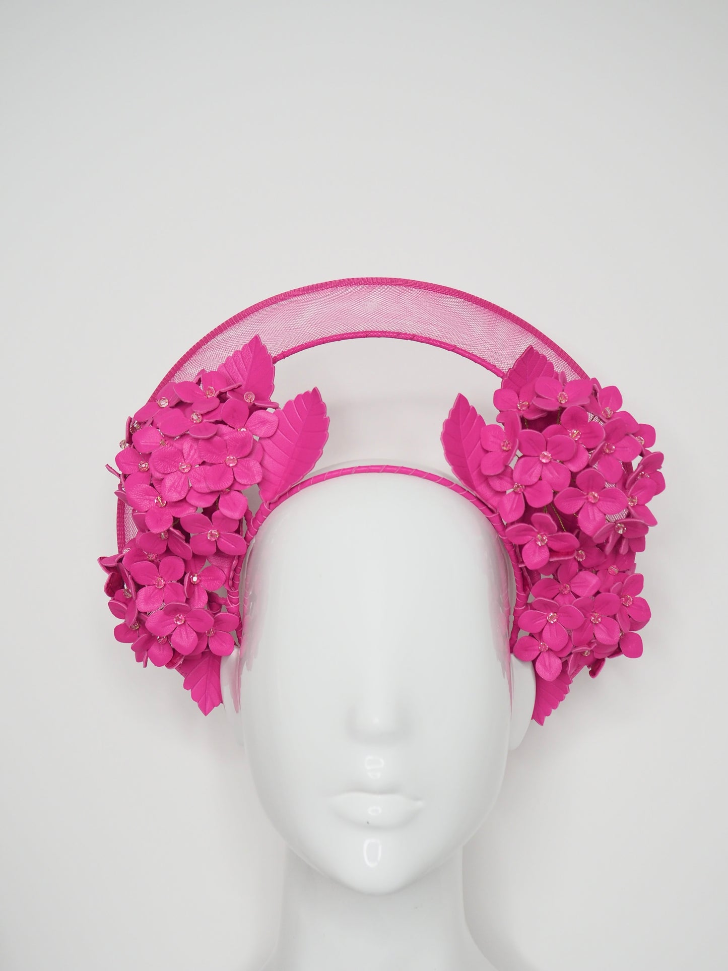 Perfectly pink- Hydrangea wired Halo headpiece