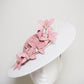 Candy Stripe - Candy pink and white broad brimmed hat