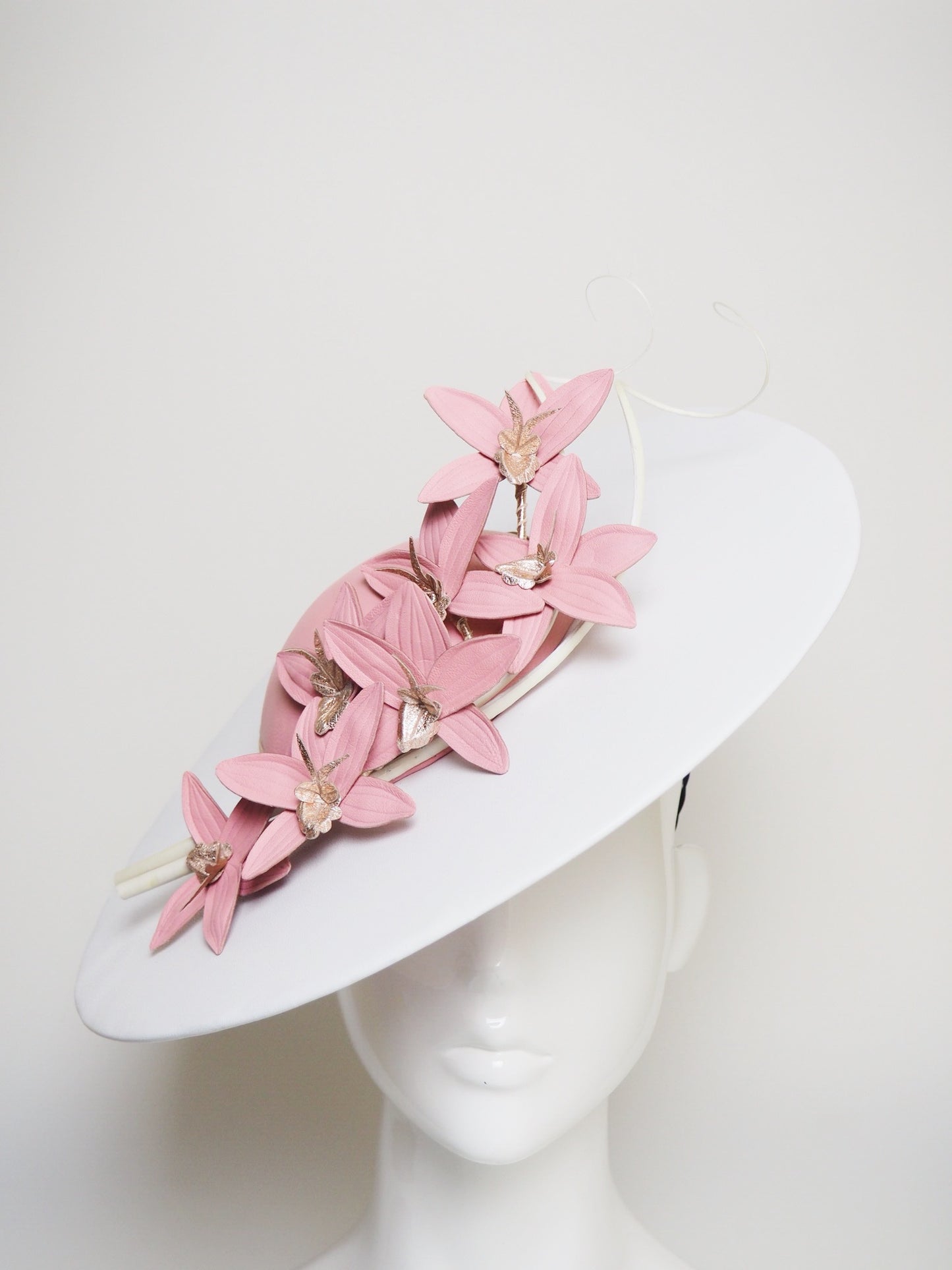 Candy Stripe - Candy pink and white broad brimmed hat