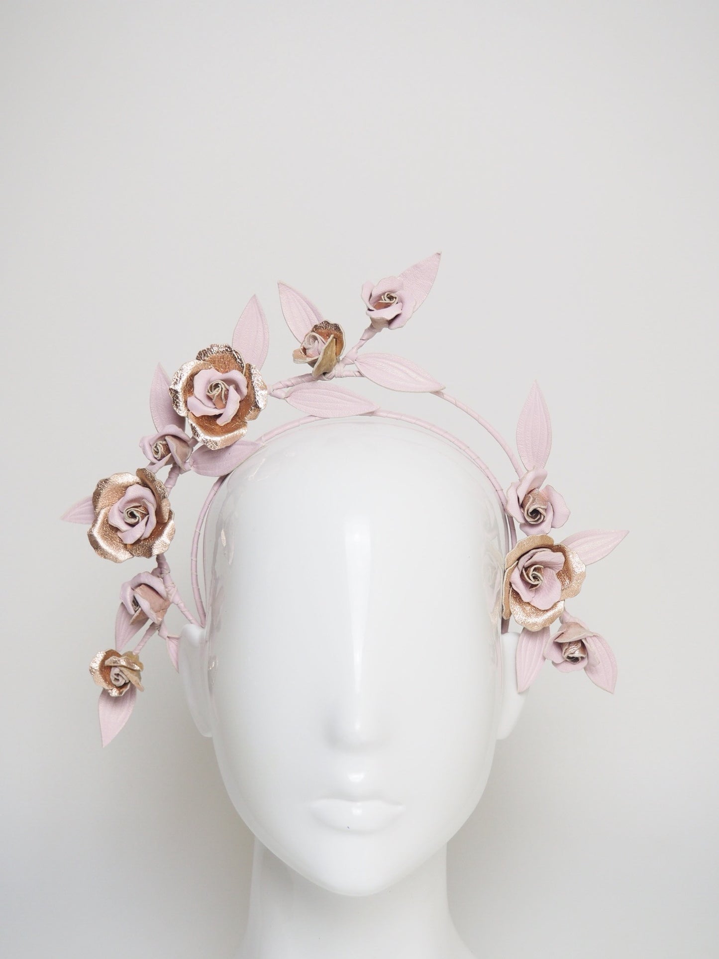 Flora - Leather rose vine headband