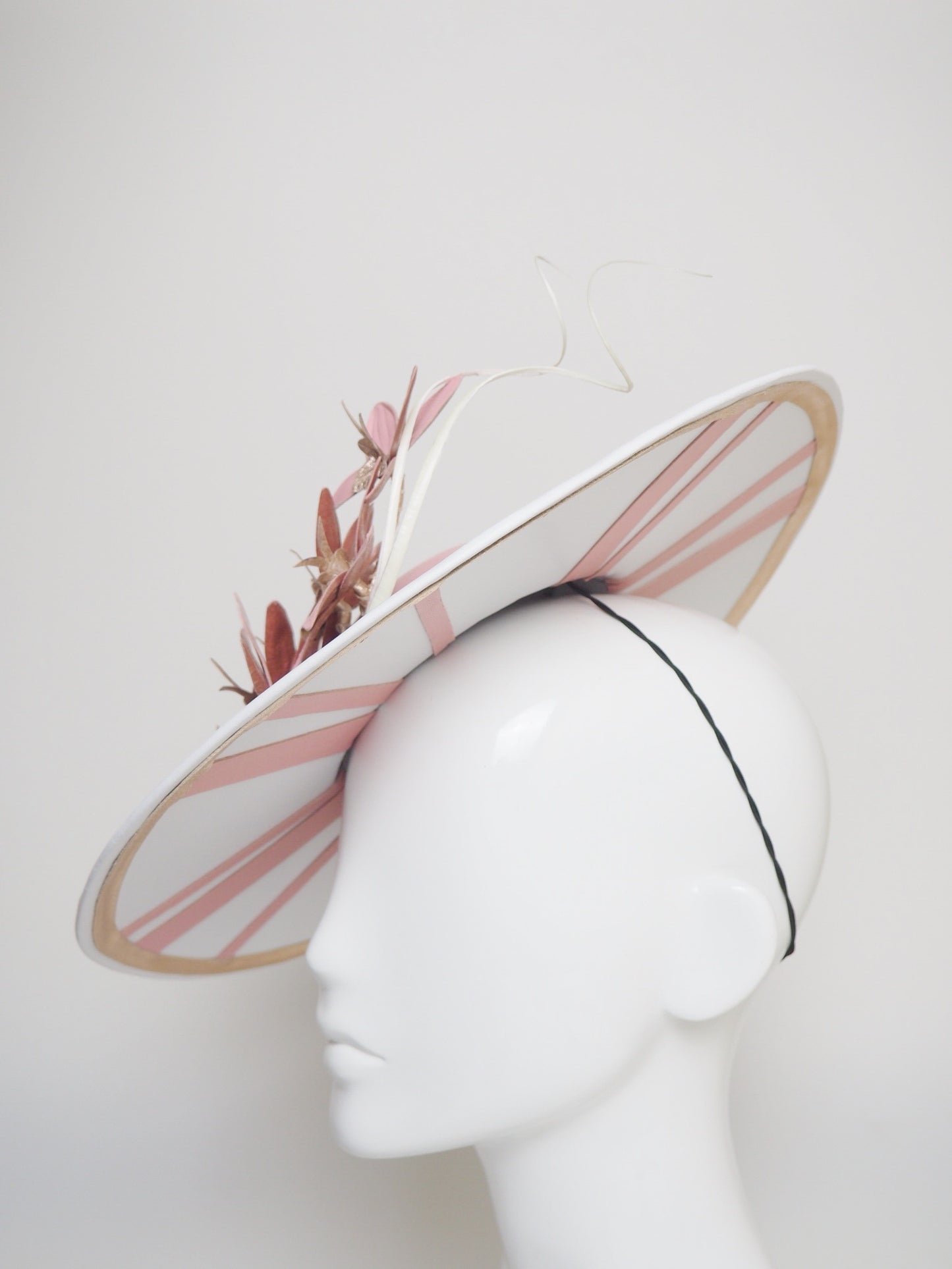 Candy Stripe - Candy pink and white broad brimmed hat
