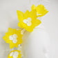 Pre-loved - You Are My Sunshine -Yellow Feather flower vine with ostrich quills on a white woven 3d headband