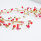 Kayla - red and gold beaded headpiece