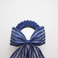 Navy baby - Navy Straw Cloth Halo with Bow Detail