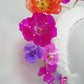 Painted Poppies - Watercolour style hand painted poppies and flowers on Boucle tweed