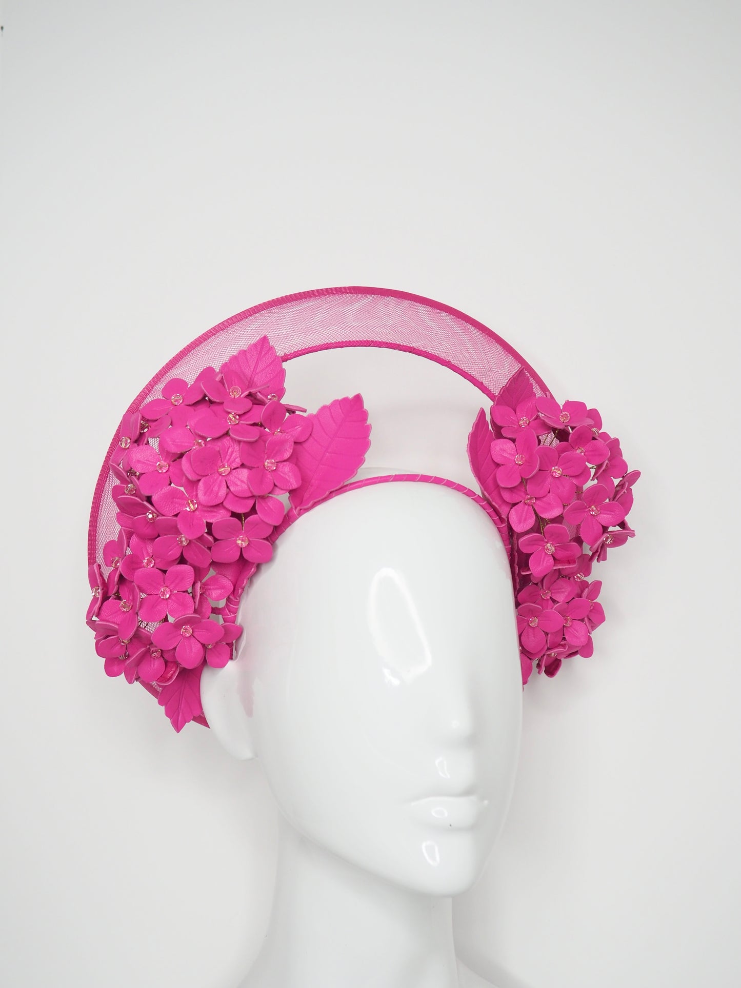 Perfectly pink- Hydrangea wired Halo headpiece
