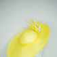Limoncello Lover - Lemon Parisisal Straw Garden Party Style upturned brim with removable headband.