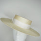 Venice - Natural Straw Boater with White Petersham Detial