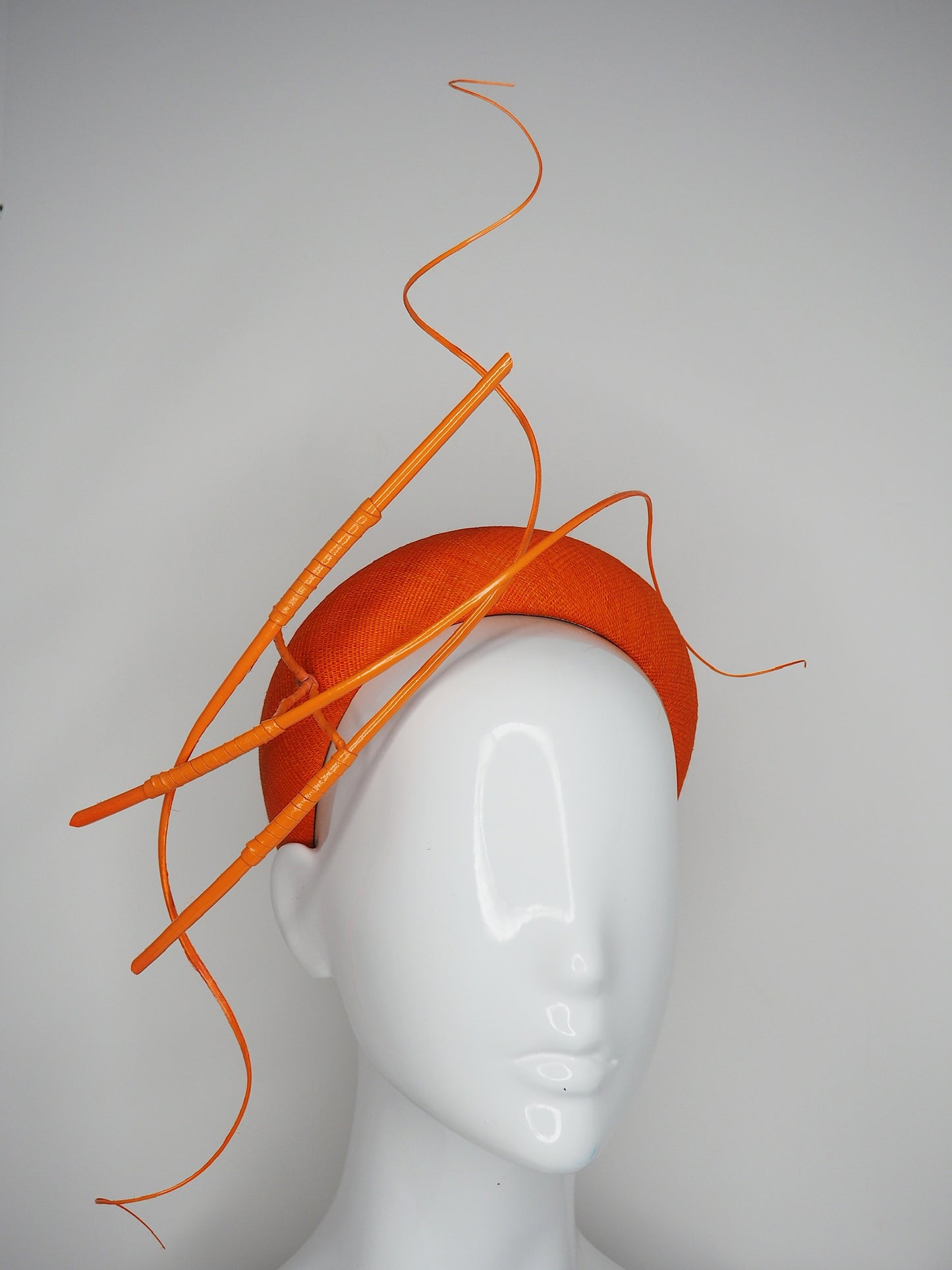 Orange Sizzle - Orange 3d Tinalak Headband with floating quills