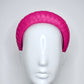 Mia -Woven Leather 3d Halo - Hot pink