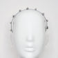 Little Blossom - silver - Mirrored blossom with pearl detail on silver leather headband