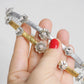 Little Blossom - gold - Mirrored blossom with pearl detail on gold leather headband