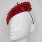 Red Blossom - Sequin blossom embellished beret headpiece
