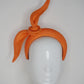 Tied in a Knot- Orange 3D blocked headband with a simple straw knot