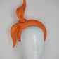 Tied in a Knot- Orange 3D blocked headband with a simple straw knot
