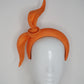 Tied in a Knot- Orange 3D blocked headband with a simple straw knot