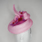 Realm of flowers - Magenta and baby pink parisissal swirl headpiece with crystoform flowers