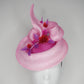 Realm of flowers - Magenta and baby pink parisissal swirl headpiece with crystoform flowers