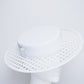 Polo Perfection - White Lattice and leather boater