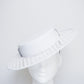 Polo Perfection - White Lattice and leather boater