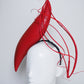 Wind and Fire- Leather S-shaped headband with ostrich Quill detial.