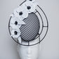 Derby Dazzler - Black and white mesh percher with wire frame.