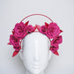 Sweet Love - Red and pink leather rose halo