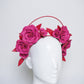Sweet Love - Red and pink leather rose halo