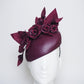 Maroon Maven  -Two toned maroon, burgundy headpiece